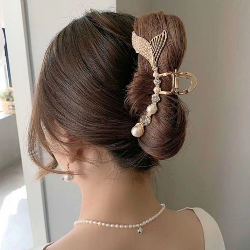 Jepit Rambut Mermaid Pearl Korea Kekinian Gaya Vintage Fashion Import