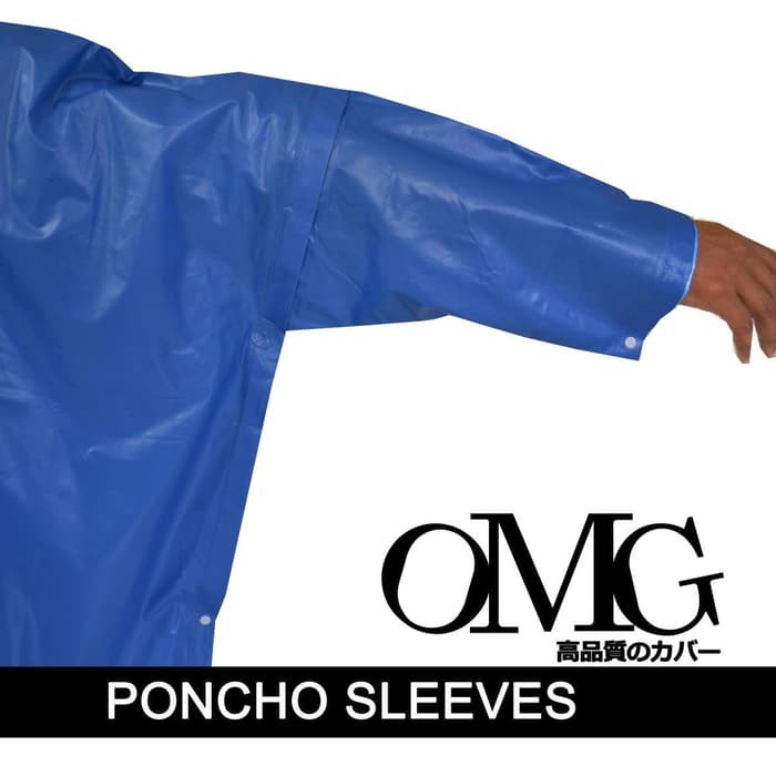 Jas Hujan OMG Poncho Lengan Karet PVC 100% Waterproof Ponco Raincoat I Kualitas bagus I Terlaris