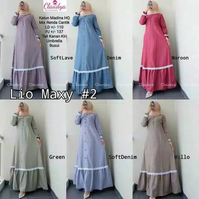 Gamis wanita lio maxy pakaian wanita/dress wanita
