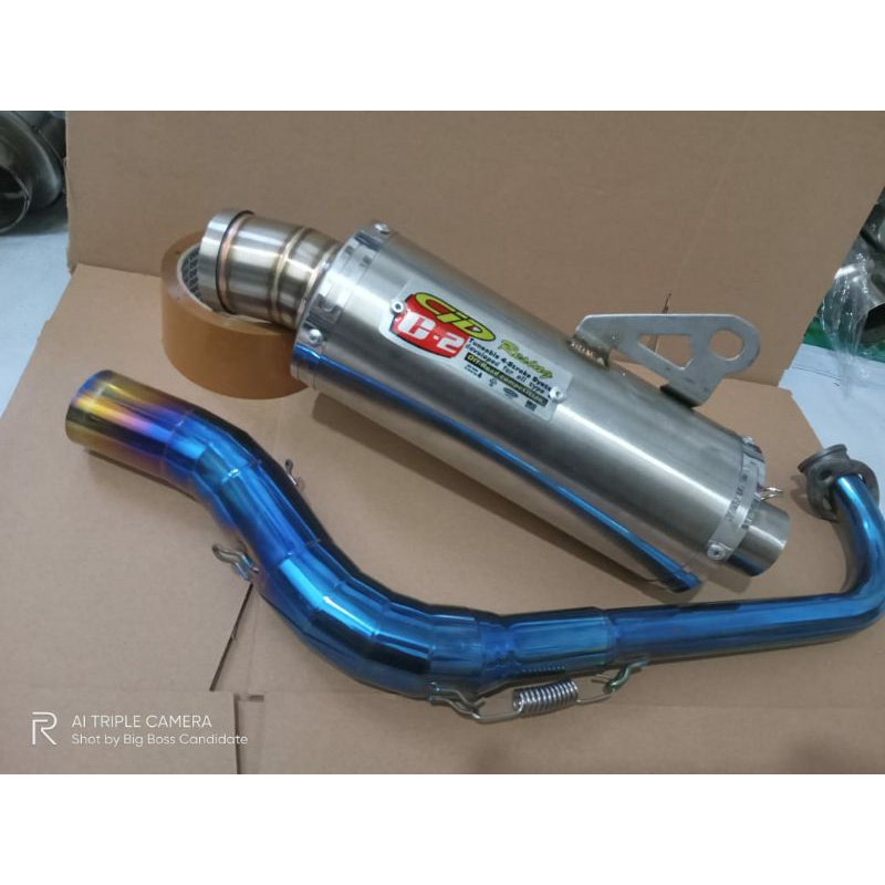 Knalpot Cld C2 Mio sporty Mio j soul gt vario 110 beat scoopy nmax Aerox leher biru bluemon