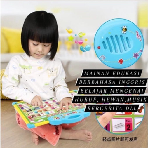 (LOLI-JKT)-Mainan Ipad Anak Edukasi Belajar Inggris/Menggambar/ Mesin Ketik Learning Ipad LOCHIC