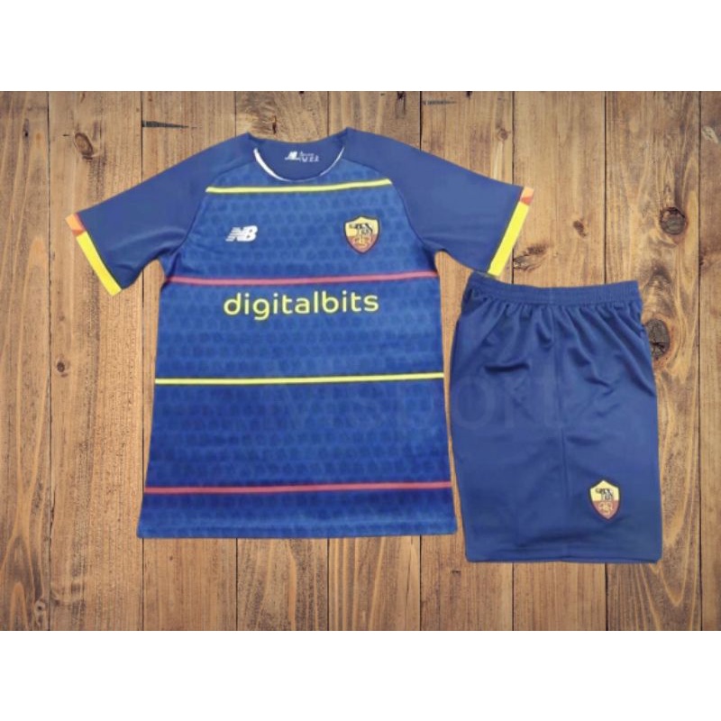 1set jersey as roma 4th 2021/2022 baju dan celana/Set jersey as roma 4 th 2021/2022