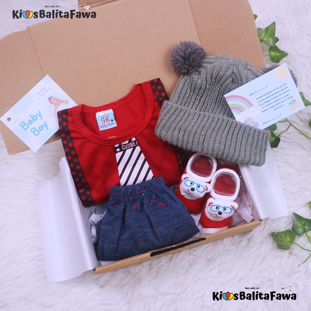 [AWESOME] Hampers Baby Boy 0-12 Month / Kado Lahiran Hadiah Bayi Laki-Laki Setelan New Born Gift