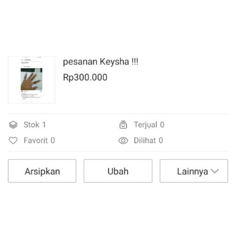 

pesanan Keysha