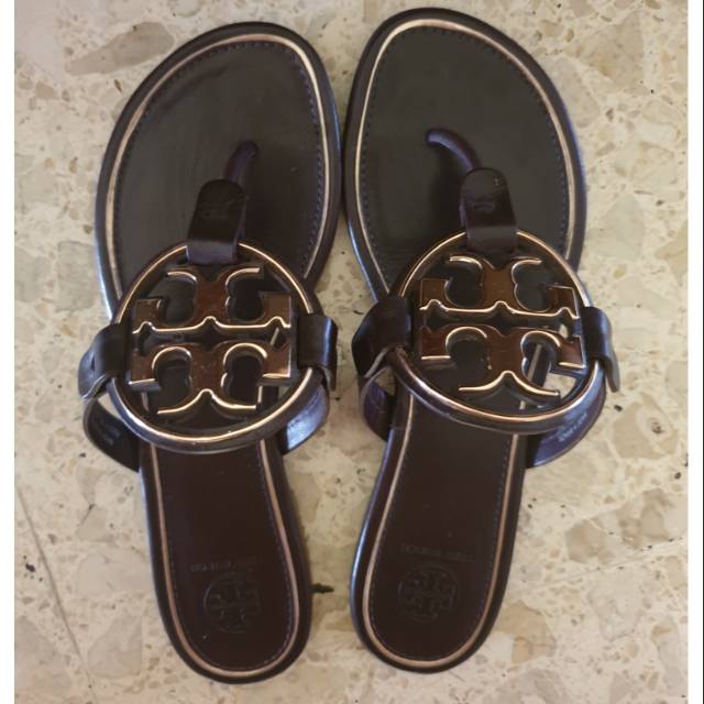 Tory burch metal miller sandal no 7 preloved