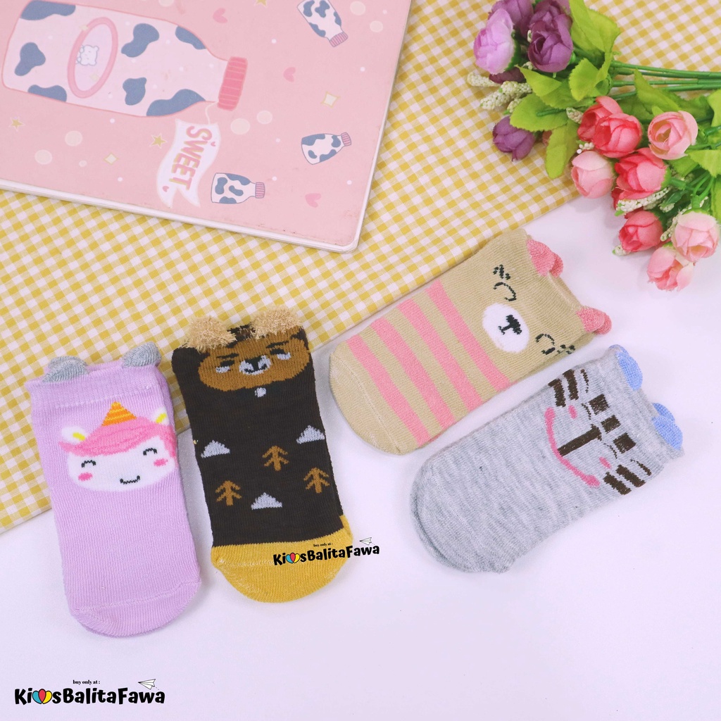 (SATUAN) ANTI SLIP Gemoy Baby Socks 0-12 Month / SNI Kaos Kaki Bayi Laki Perempuan Tebal Prewalker Kualitas Import Babycinnamon