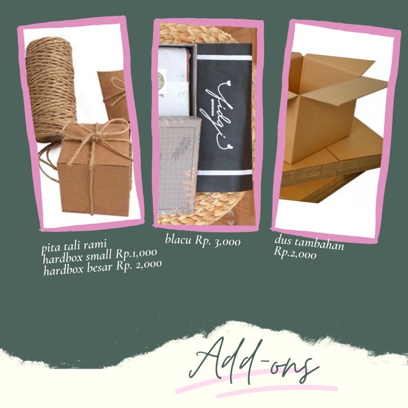 

TAMBAHAN UNTUK HAMPERS
