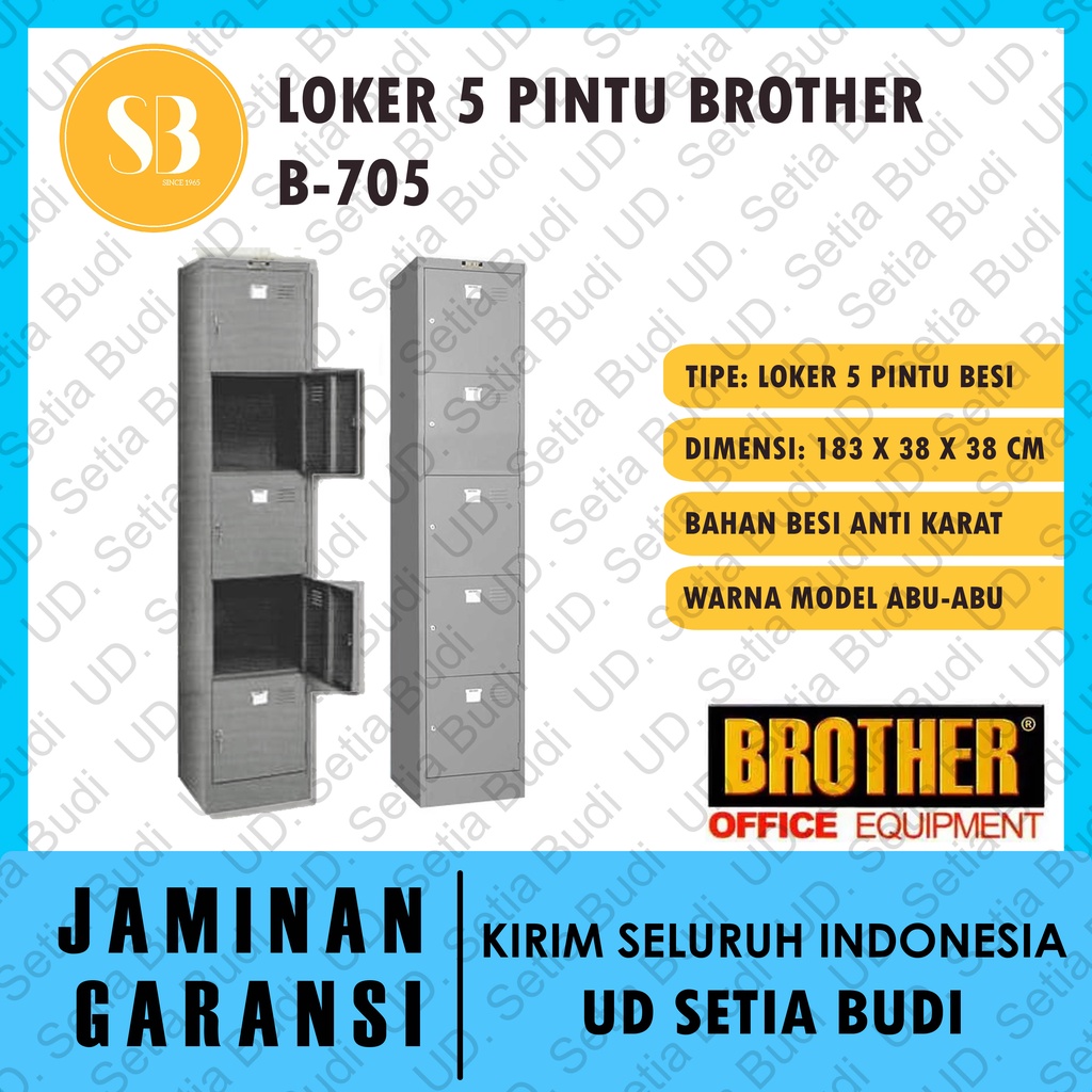 Loker 5 Pintu Lemari Locker Brother B-705