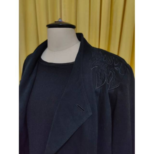 Jaket Outter Rick Owens Flames Draped Jacket Original Preloved Second Bekas