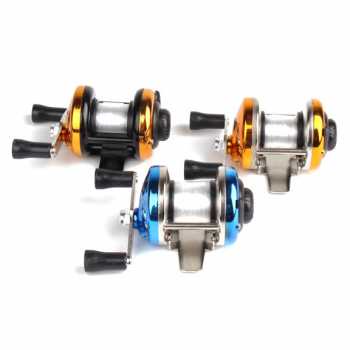 Mini Reel Pancing Baitcasting Fishing 3.0:1 50 M / Reel Pancing Mini Kuat Alat Gulung Pancing / Reel Pancing Power Handle Gulungan Senar Pancing / Rell Pancing Murah Berkualitas Bahan Alumunium Tahan Karat /  Fishing Reel Joran Penggulung Gulungan Pancing