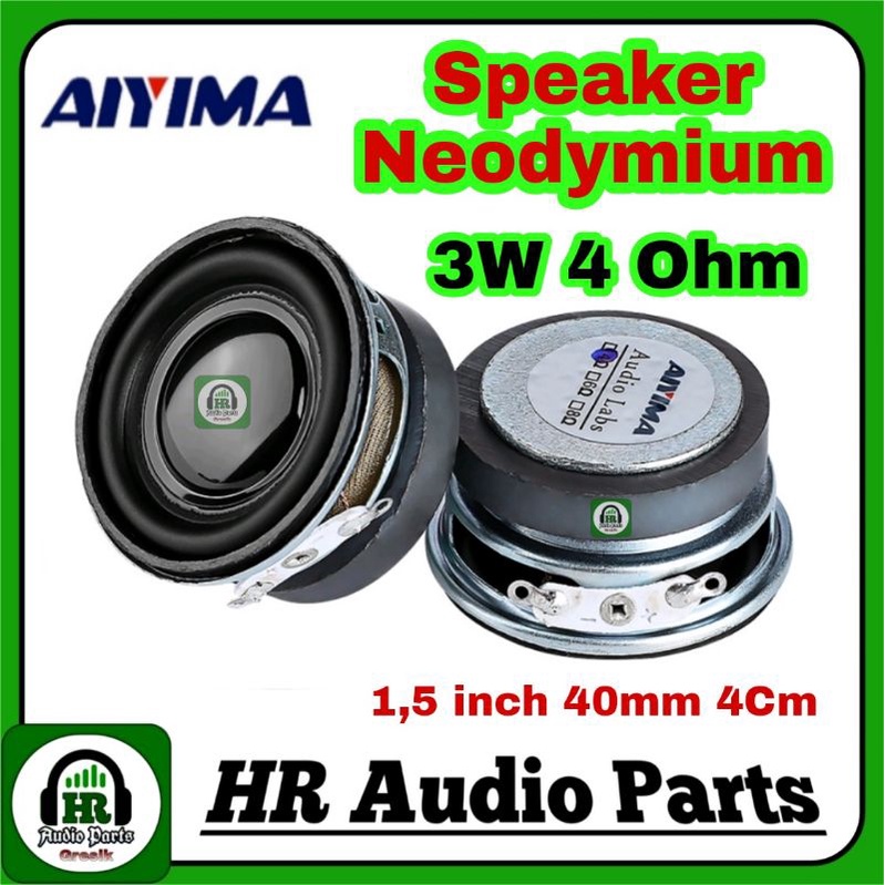 Speaker Mini 1,5" 3W 4R 3Watt 1,5 inch 4Ohm 40mm 4Cm Woofer Magnet Besar