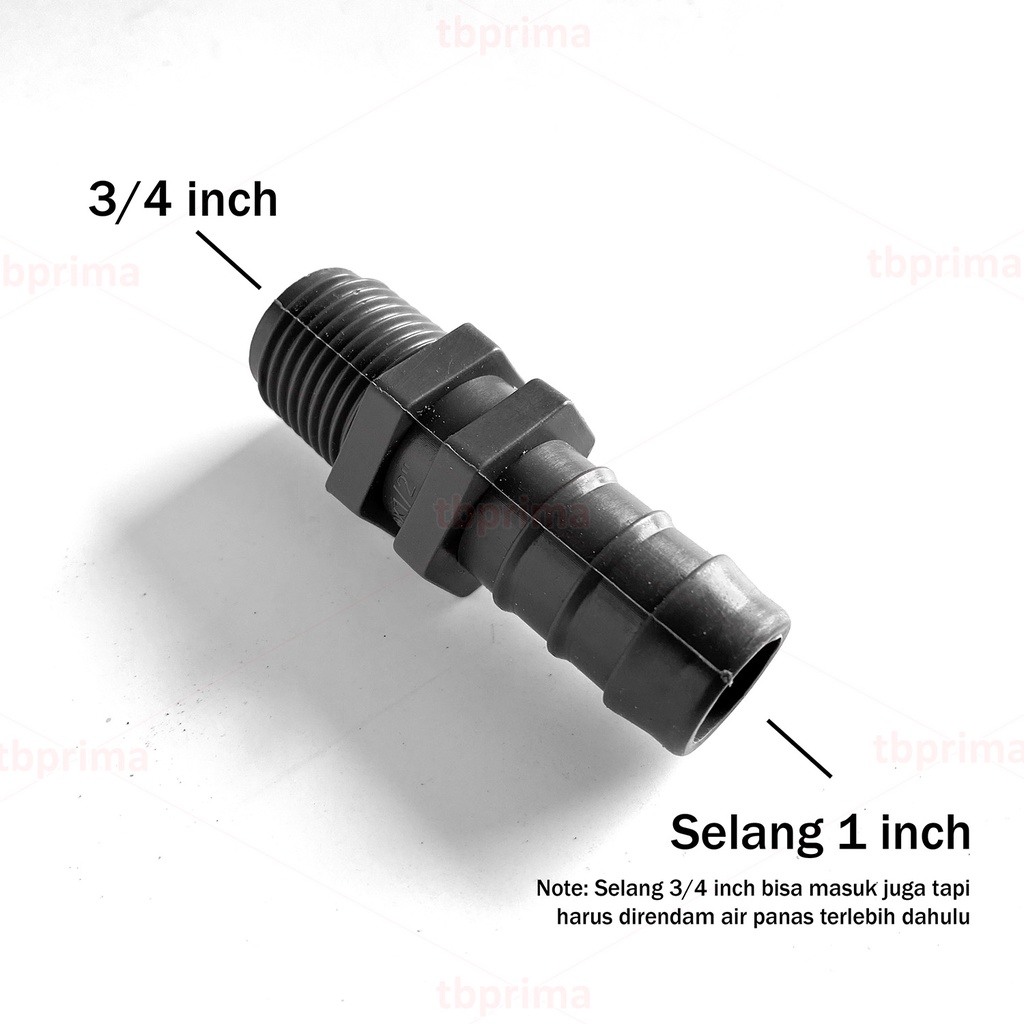 Sambungan selang ke pipa 1 x 3/4&quot; AW SCG