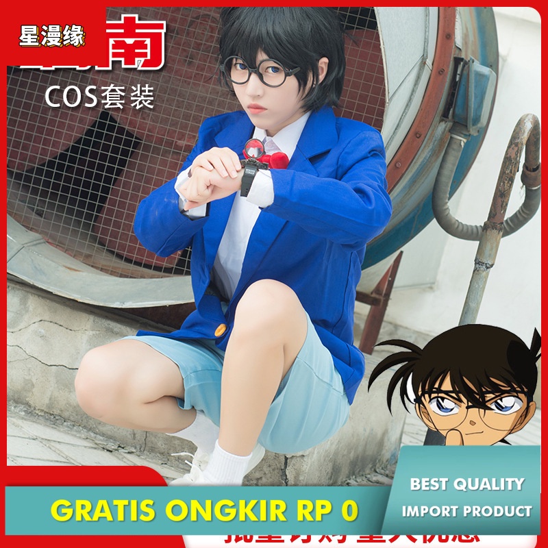 Kostum cosplay Xingmanyuan Conan Kidd Cosplay Orang Dewasa Anak Set Import