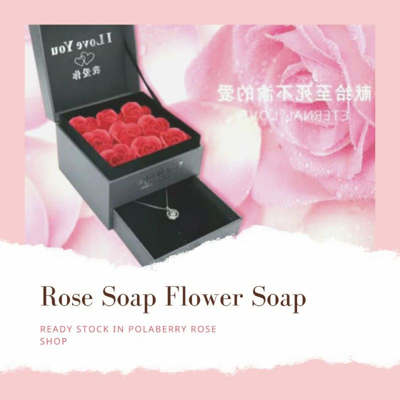 

Tempat Kalung Kotak Kalung Dengan Rose Soap Box Gift Kado Spesial