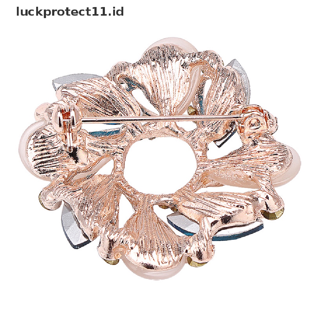 &lt; Luckprotect11. &lt; Luckproteksi1pc Bros Pin Bentuk Bunga Bauhinia Aksen Kristal