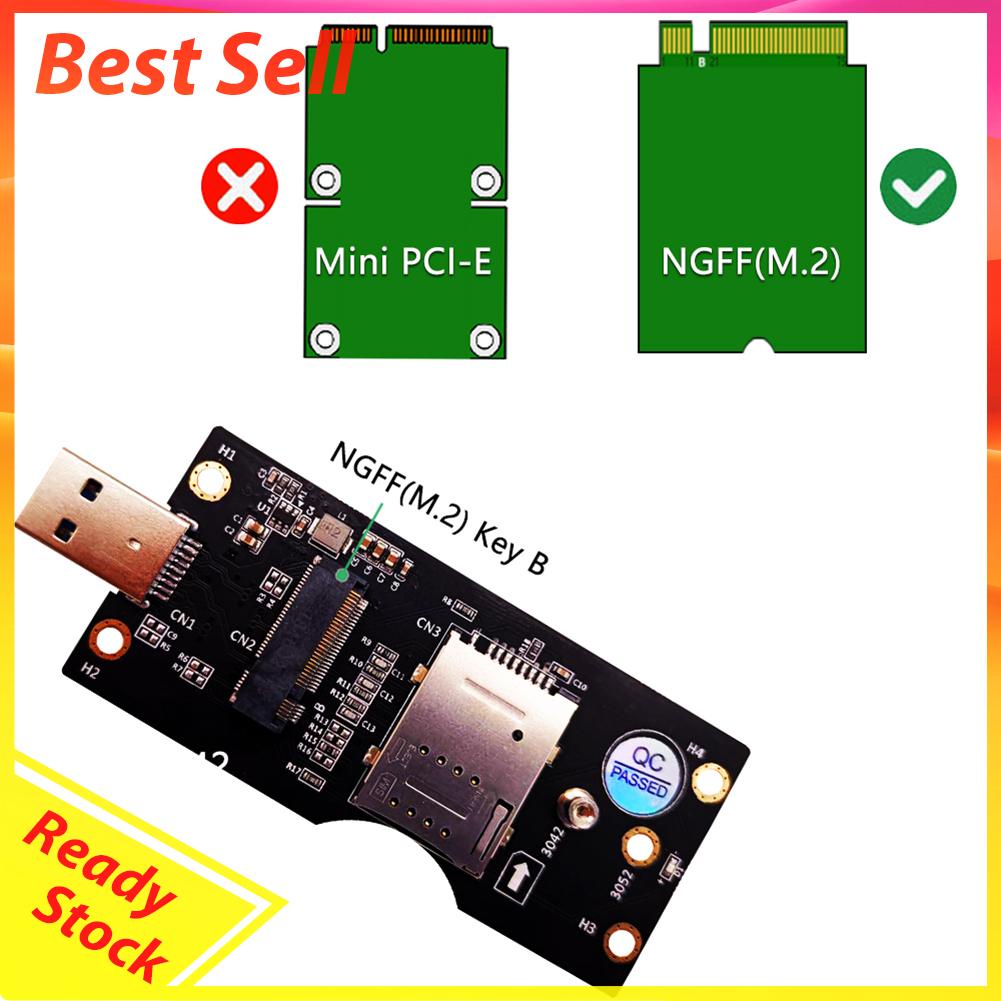 Adapter Converter Ngff M2 Ke USB 3.0 Dengan Slot Kartu SIM 8pin Untuk 3G / 4G / 5G