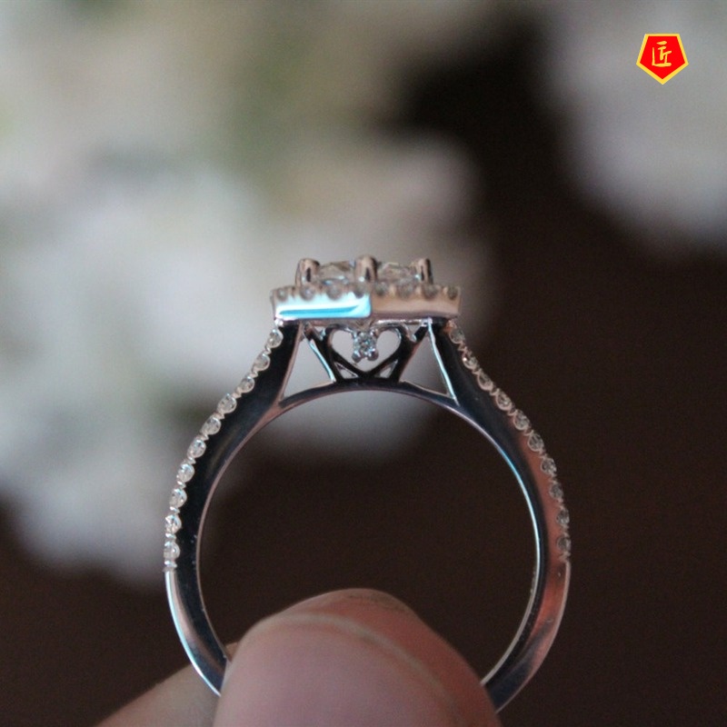 Cincin Moissanite Heksagonal Untuk Fashion