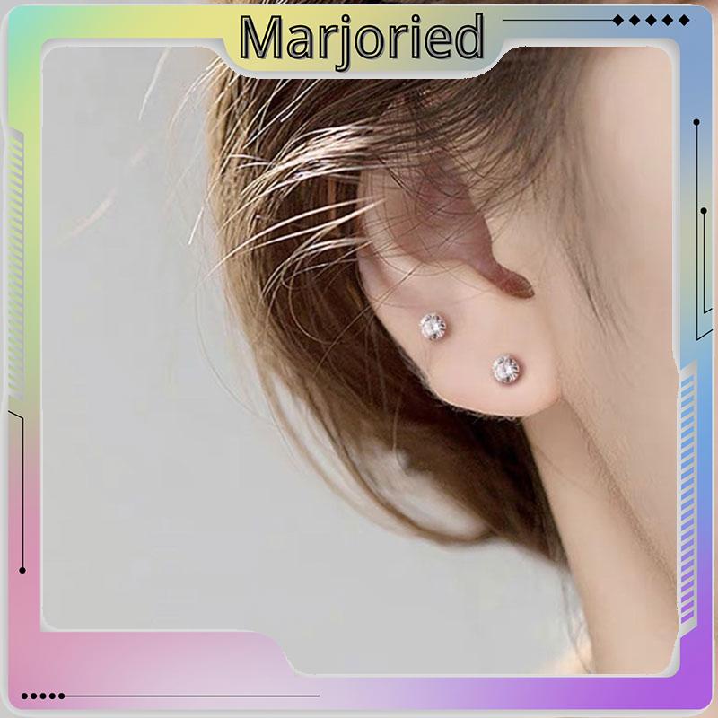 1PC Anting Tusuk Anti Karat Anti Alergi Zirkon Mini Stainless Steel Kualitas Tinggi Aksesoris Wanita-MJD