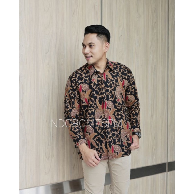 Batik Premium Pria Terbaru Batik motif lombok prabu bahan katun halus baik lapis furing terbaru