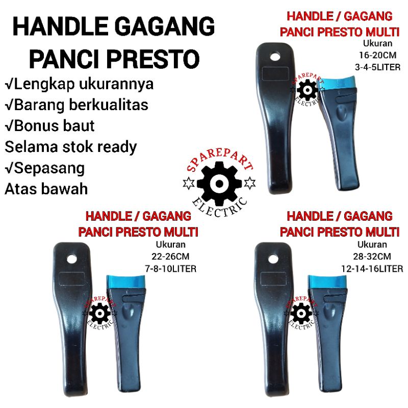 GAGANG - HANDLE PRESTO UNIVERSAL UKURAN 16CM-20CM 22CM-26CM 28CM-32CM