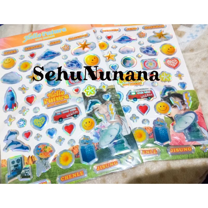 MD Hello Future Epoxy Pc Sticker Jaemin Jeno Sealed (Baru)