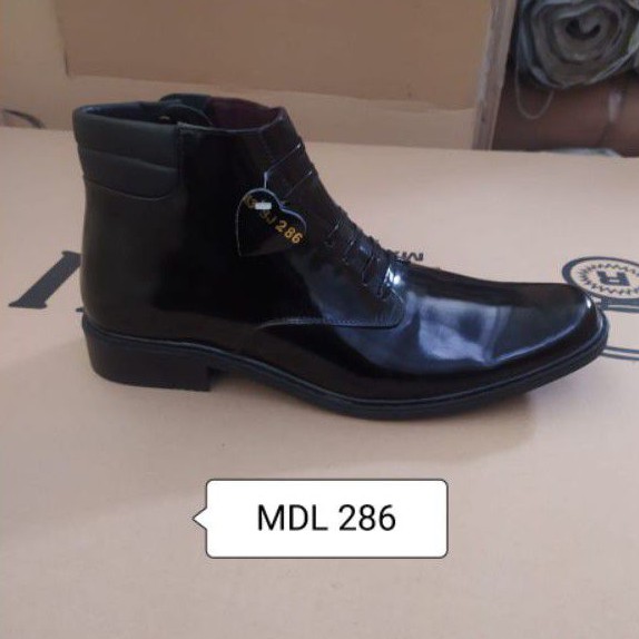 Sepatu kulit pria PDH boots polri TNI security guard sepatu Kerja formal Tampil lebih keren