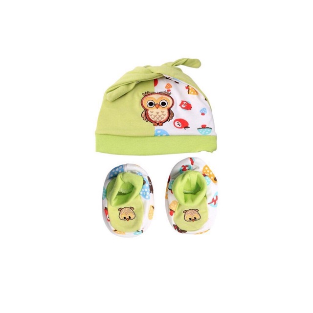 Lusty bunny topi set booties 2 in 1