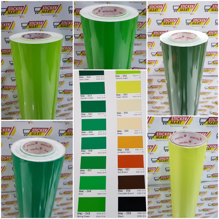 Sticker Hijau Green Mactac Europe uk 123cm mobil motor (alt. oracal)