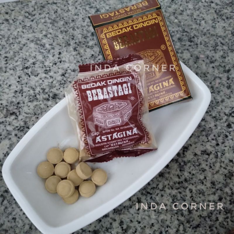 (Masker wajah & badan) Bedak dingin BERASTAGI cap ASTAGINA Banjarmasin Kalimantan