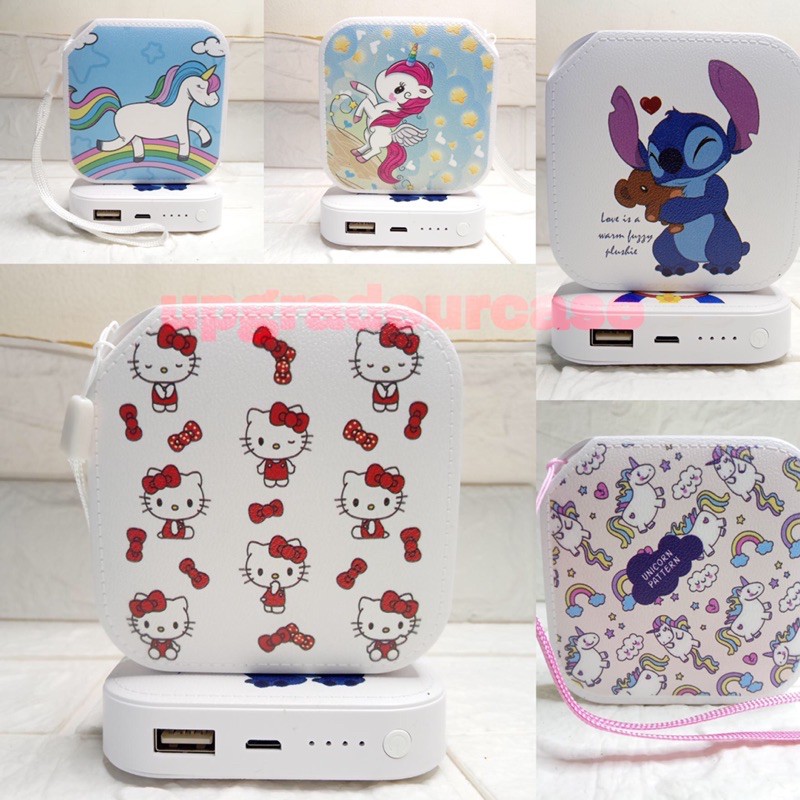 POWERBANK 10.000 MAH MOTIF CARTOON KARTUN DORAEMON HELLO KITTY DLL