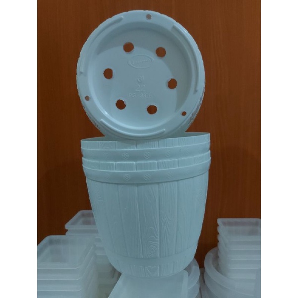 Pot Gentong Lovenia 22 Pot Motif Kayu