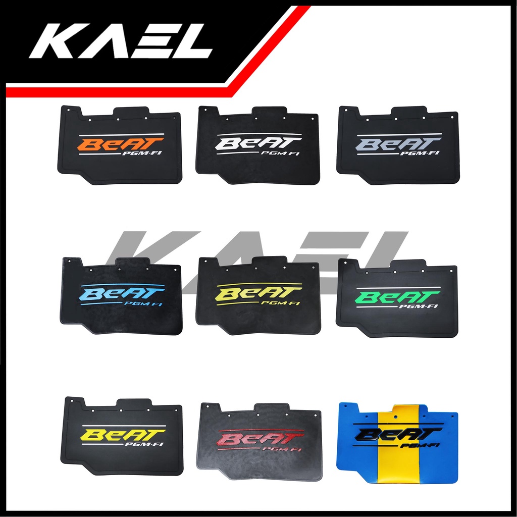 Mudflap Beat FI-Pop-eSP-Street-Lama-New 2012-2019-F1-Old Mud Flap Karet Penahan-Tutup Lumpur Kolong Spakbor Belakang-Pelindung Dinamo Polos-Carbon