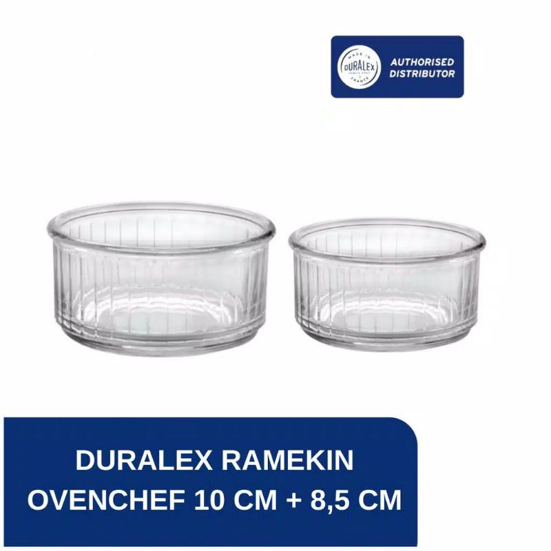 DURALEX Ramekin Mangkok Oven/Muffin/Kue/Roti SERBAGUNA KACA ORI 100% Ukuran 130&240ml