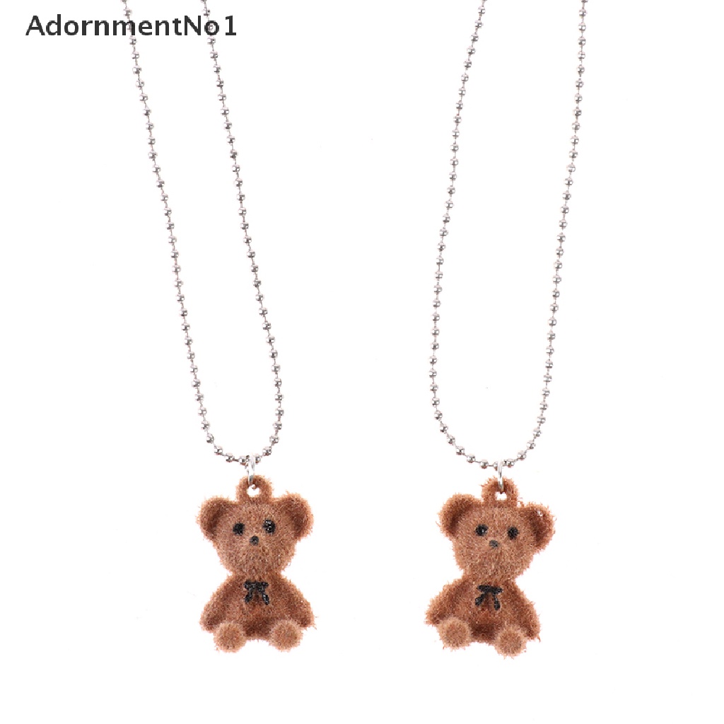 (AdornmentNo1) Kalung Rantai Panjang Dengan Liontin Teddy Bear Untuk Wanita