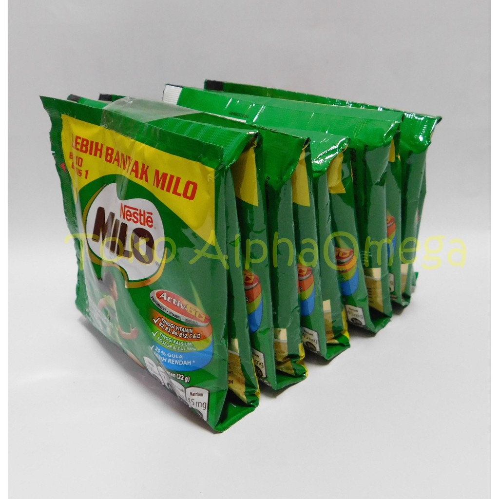 

Nestle Milo Sachet / Susu Bubuk Cokelat Milo 1 Renteng Isi 10 Pcs