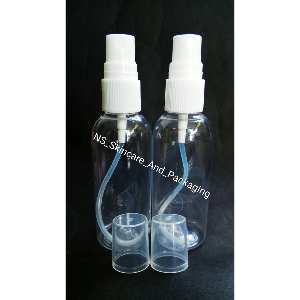 Botol Spray 60 ml Natural Tutup Putih / Botol sanitizer 60ml