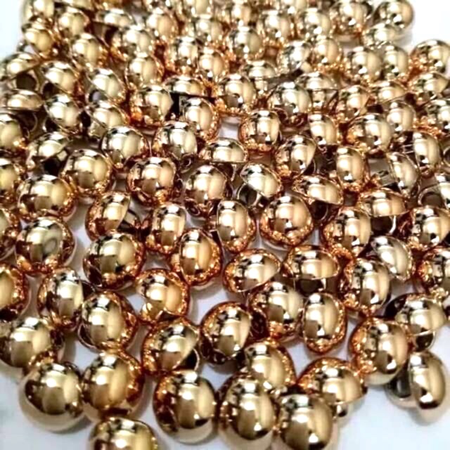 Kancing Baju Jamur 15mm Gold Silver 200pcs