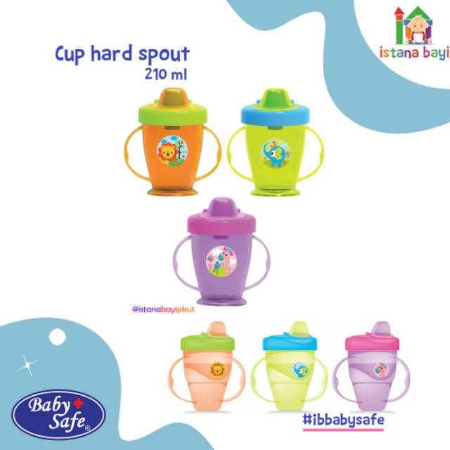 Baby Safe Cup Hard Spout 210 ml - Baby Safe Botol Minum anak/baby safe botol/peralatan Mpasi AP006