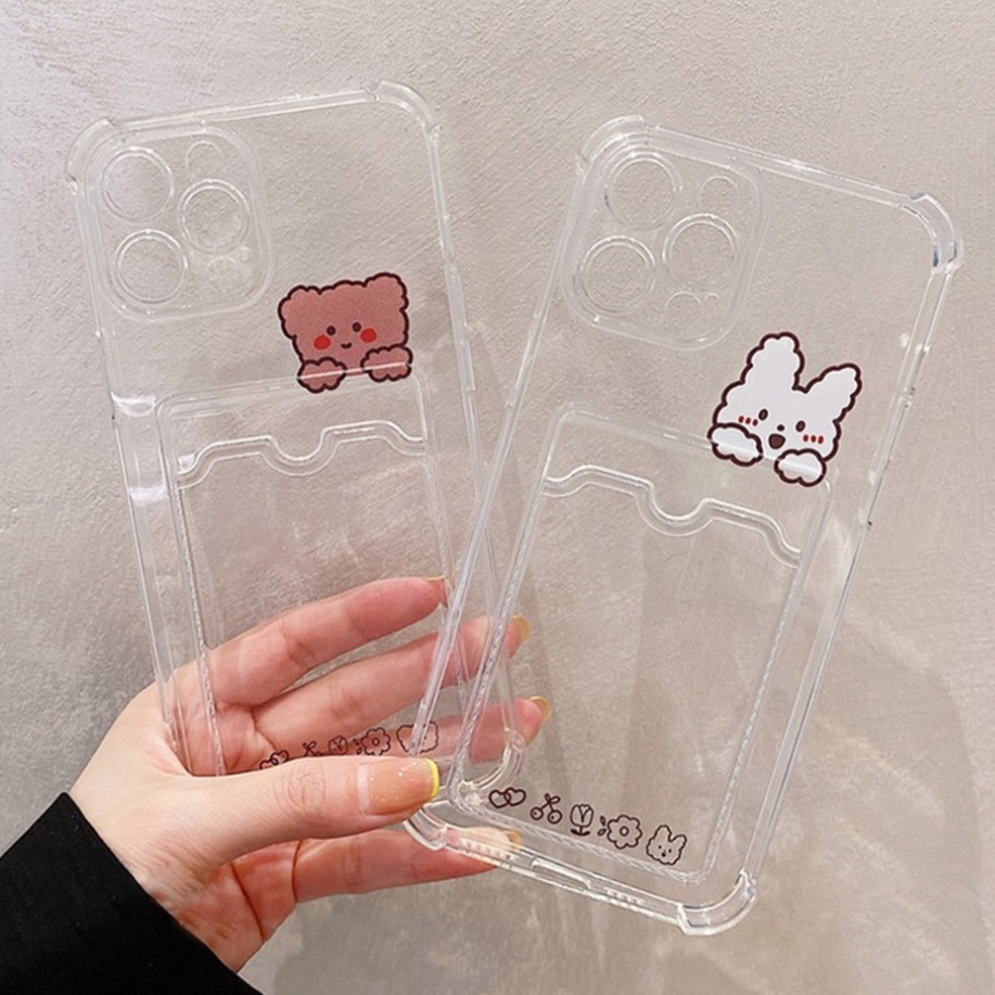 PRINTING CLEAR CARD CASE for iphone 12 11 13 pro max