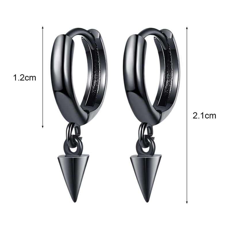 Anting Sterling Silver 925 Model Rumbai Panjang Sedang Warna Hitam Oranye Gaya Retro Untuk Wanita