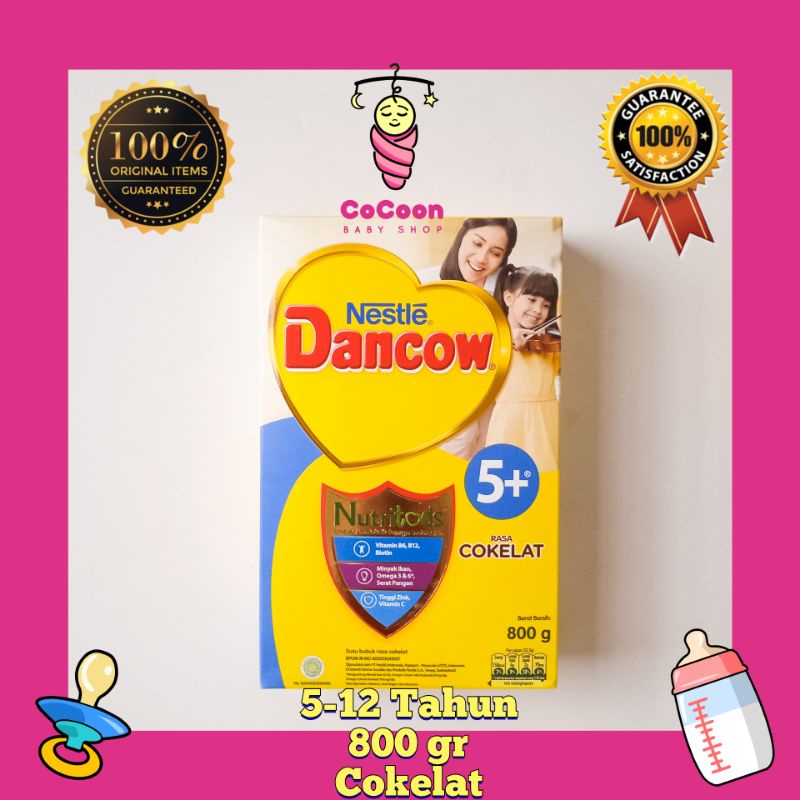 Susu Formula Dancow Nutritods 5 5-12 Tahun 800 g 800gr Cokelat Coklat