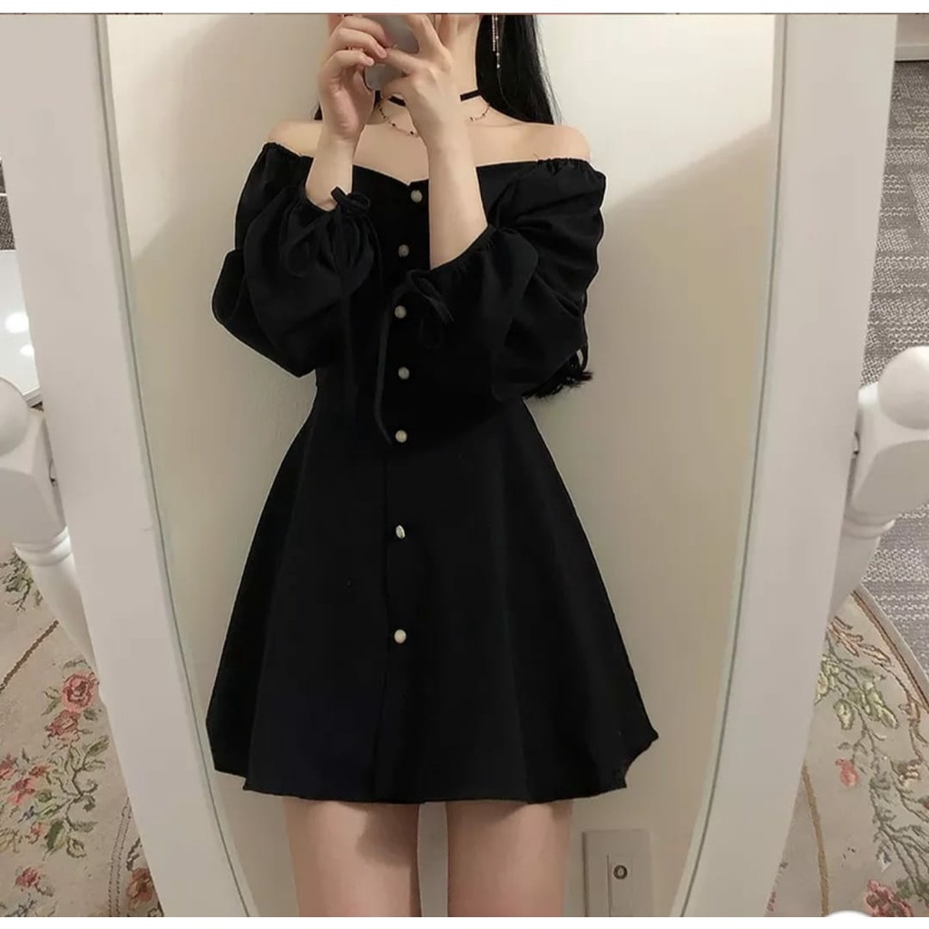 WSE390 - Dress Gwen Mosscrepe Premium UK Fit L To XL LD 100 CM PJ 80 CM  Dress Wanita Atasan Wanita Dress Sabrina Wanita Dress Wanita Cute Minidress Wanita PREMIUM QUALITY