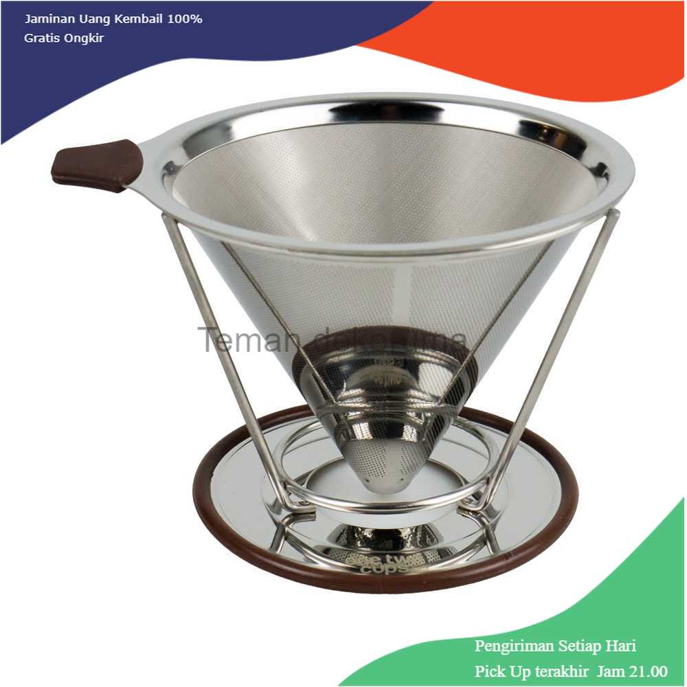 TD-DPR One Two Cups Filter Penyaring Kopi V60 Double Layer Large - F-412