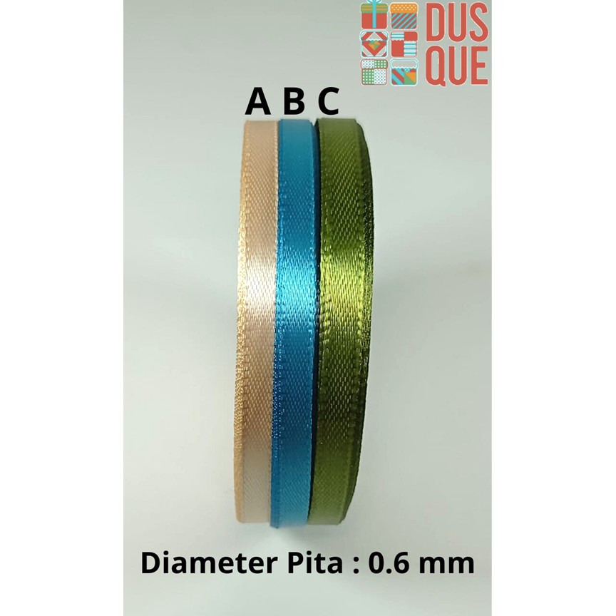 

PITA SATIN DIAMETER 0.6 mm DIJUAL 1 METER DAN 5 METER