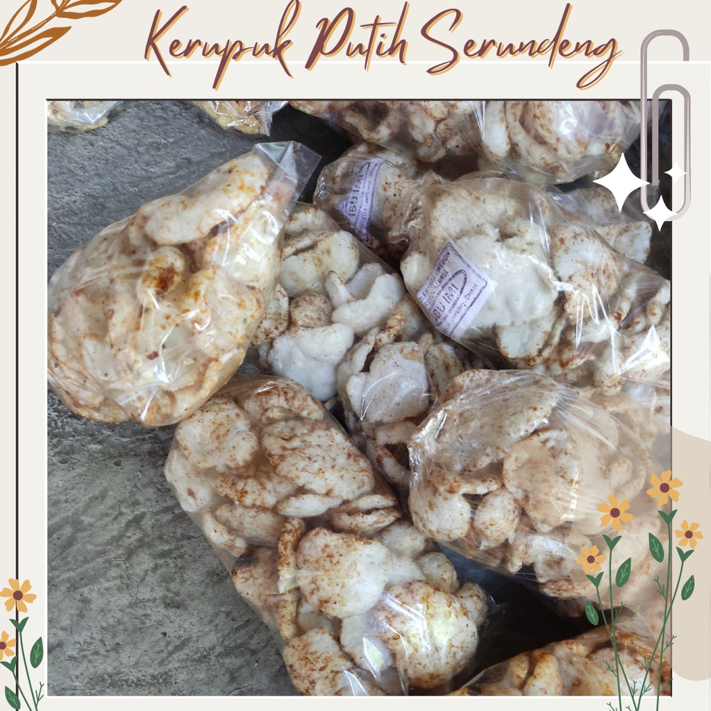 

Kerupuk Putih Lembut Kemplang dengan Bumbu Serundeng Tradisional Cemilan sebagai Makanan pelengkap