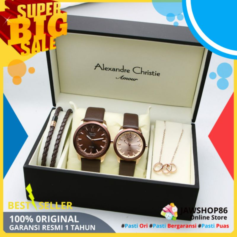 Premium (RRW) JAM TANGAN ALEXANDER CHRISTIE PRIA ORIGINAL AC 8651 TERBARU ORI MURAH ANALOG TALI