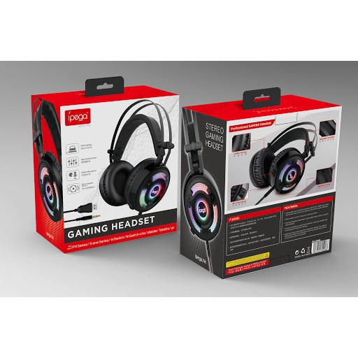 Headset gaming ipega pg r008 audio jack 3.5mm rgb - Headphone gaming