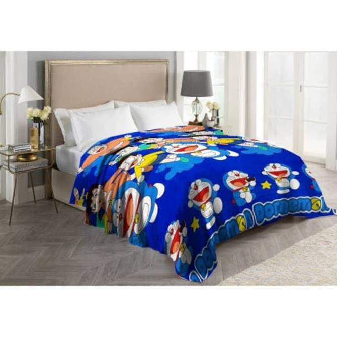 SELIMUT MURAH / SELIMUT KARAKTER /SELIMUT DORAEMON / DEWASA / BULU - doraemon OBRAL