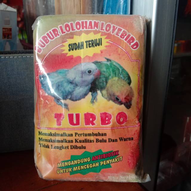 Bubur lolohan burung lovebird TURBO