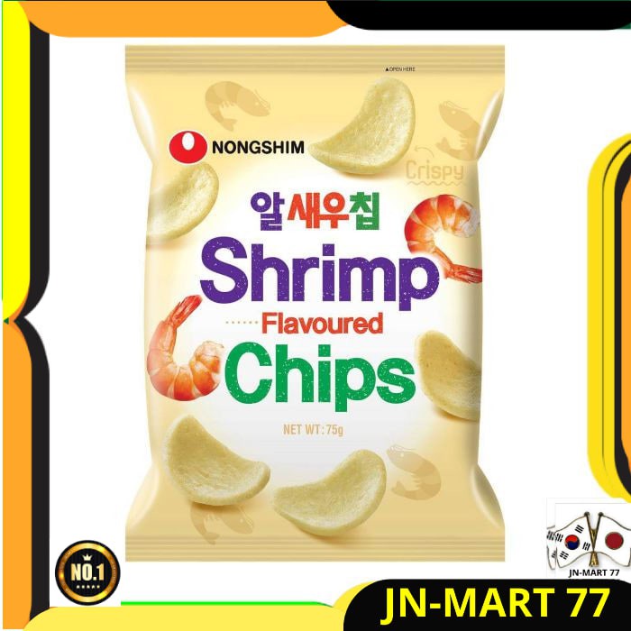 

KOREAN FOOD/SNACK KOREA NONGSHIM SHRIMP FLAVOR CHIP 75 G-KERUPUK UDANG